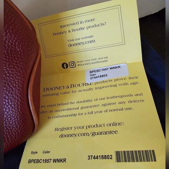 Dooney and Bourke Pebble Grain leather Hobo - Picture 15 of 17